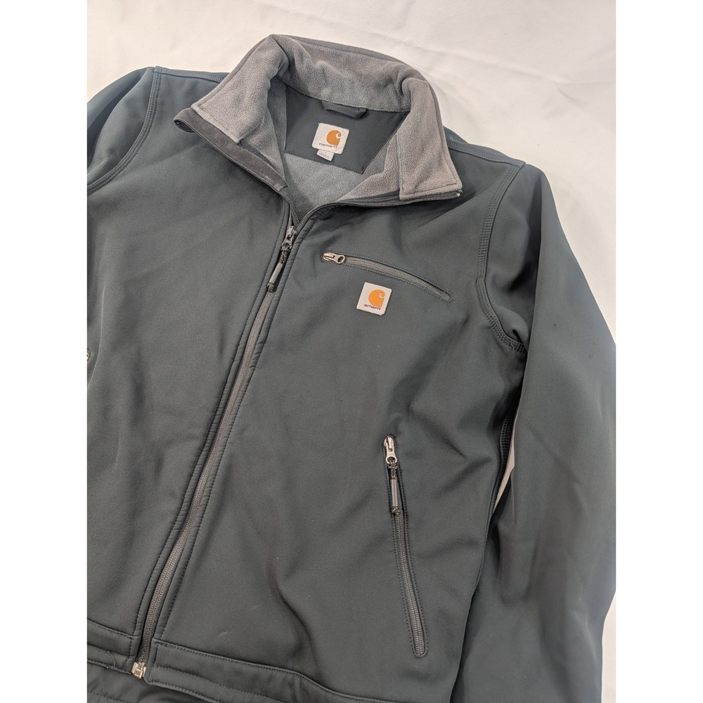 Carhartt Men's Crowley Soft Shell Full Zip Jacket Black Size Large Very Good